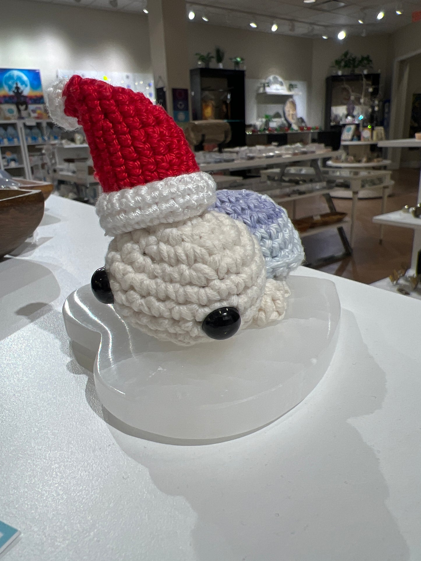 Handmade Crochet Santa Turtle
