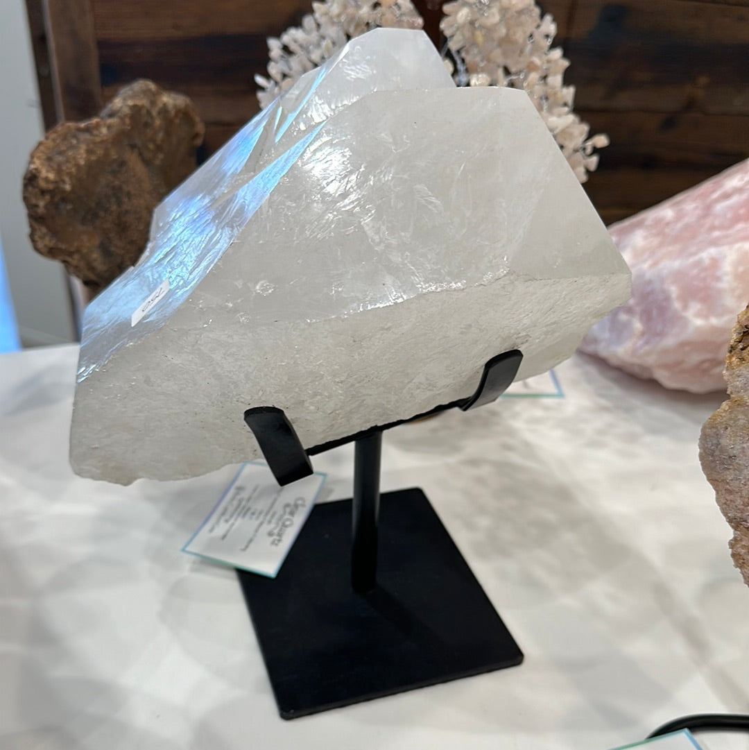 Clear Quartz From Brazil With Stand