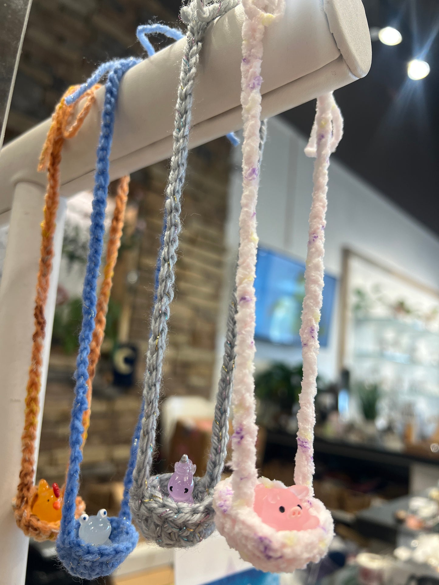 Handmade Crochet Swing Includes 1 Resin Figure