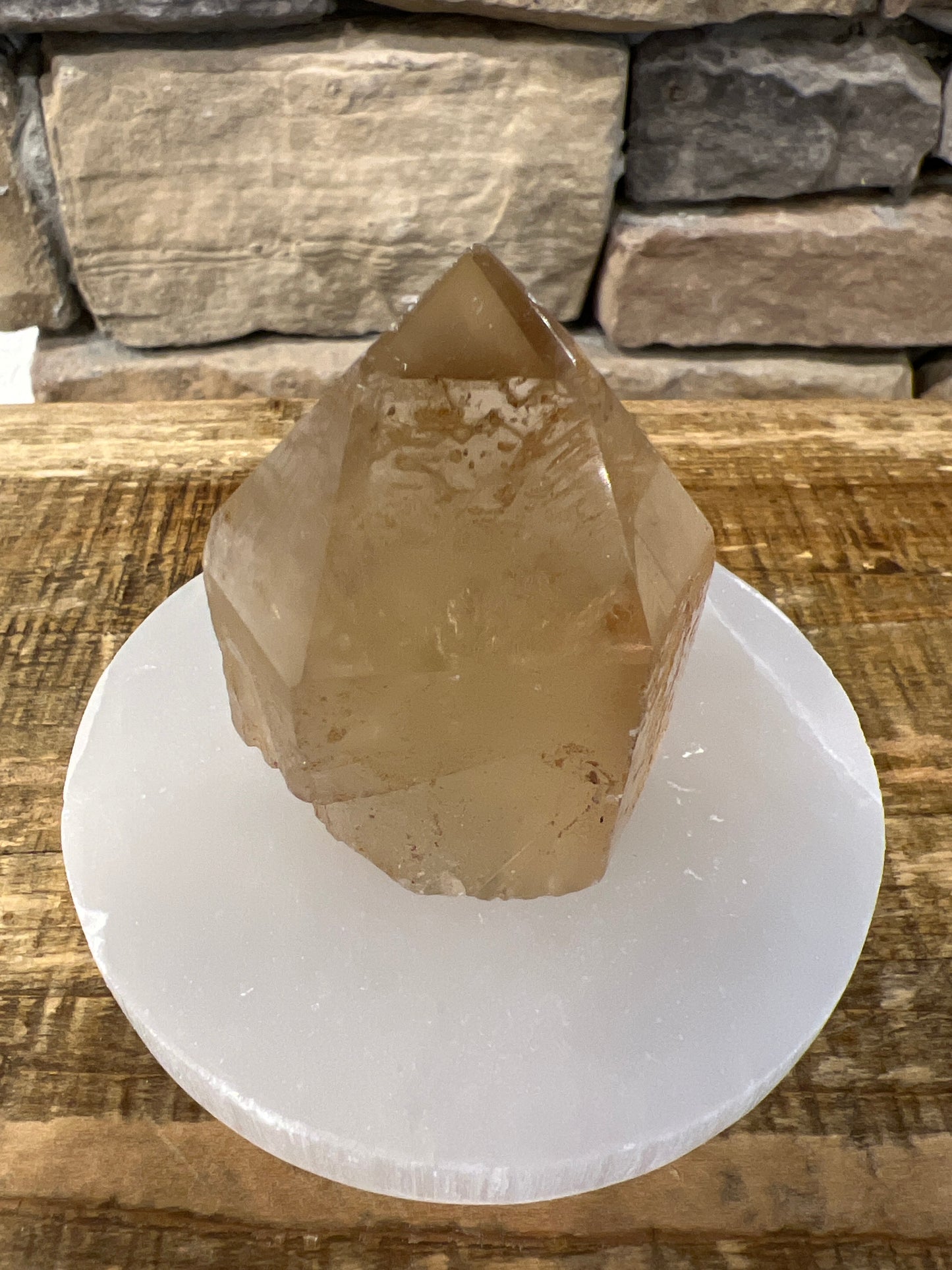 Half Polished Natural Citrine Tower