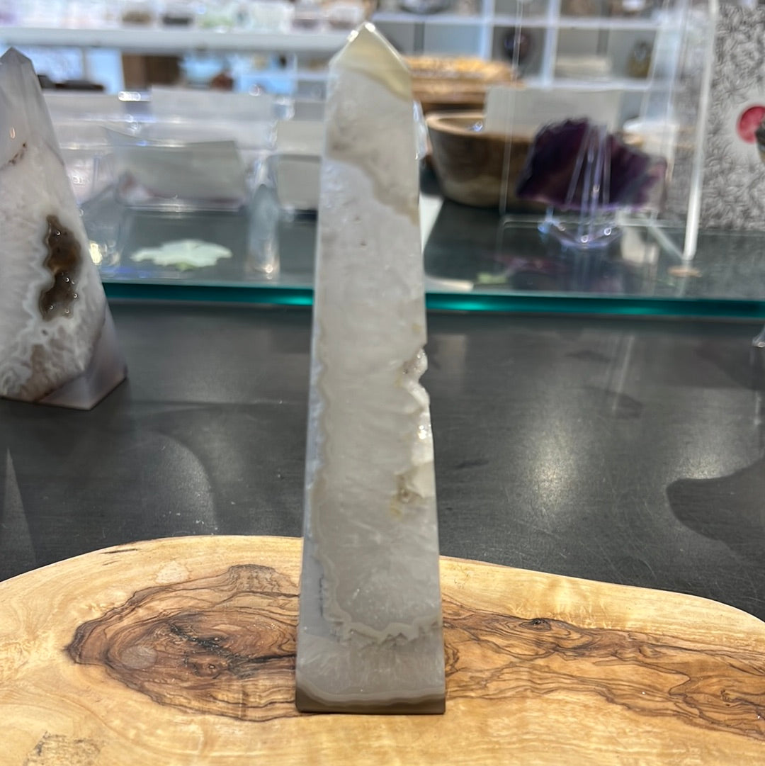 Druzy Agate Obelisk