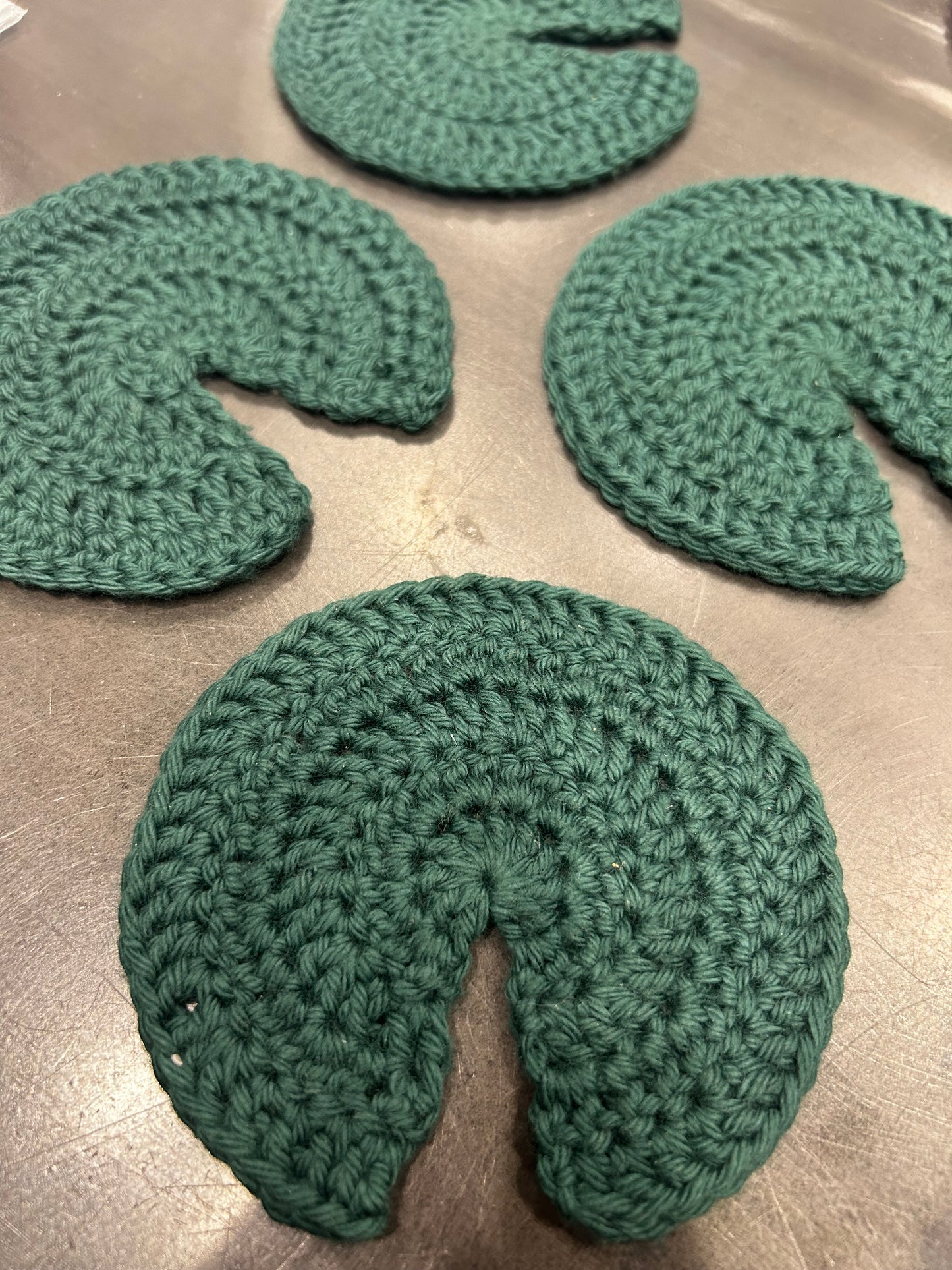 Crochet Lilly Pad Coaster