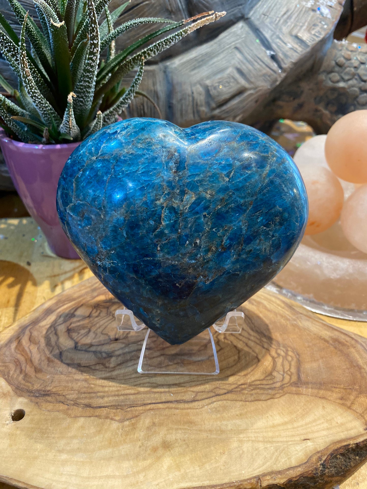 Blue Apatite Heart