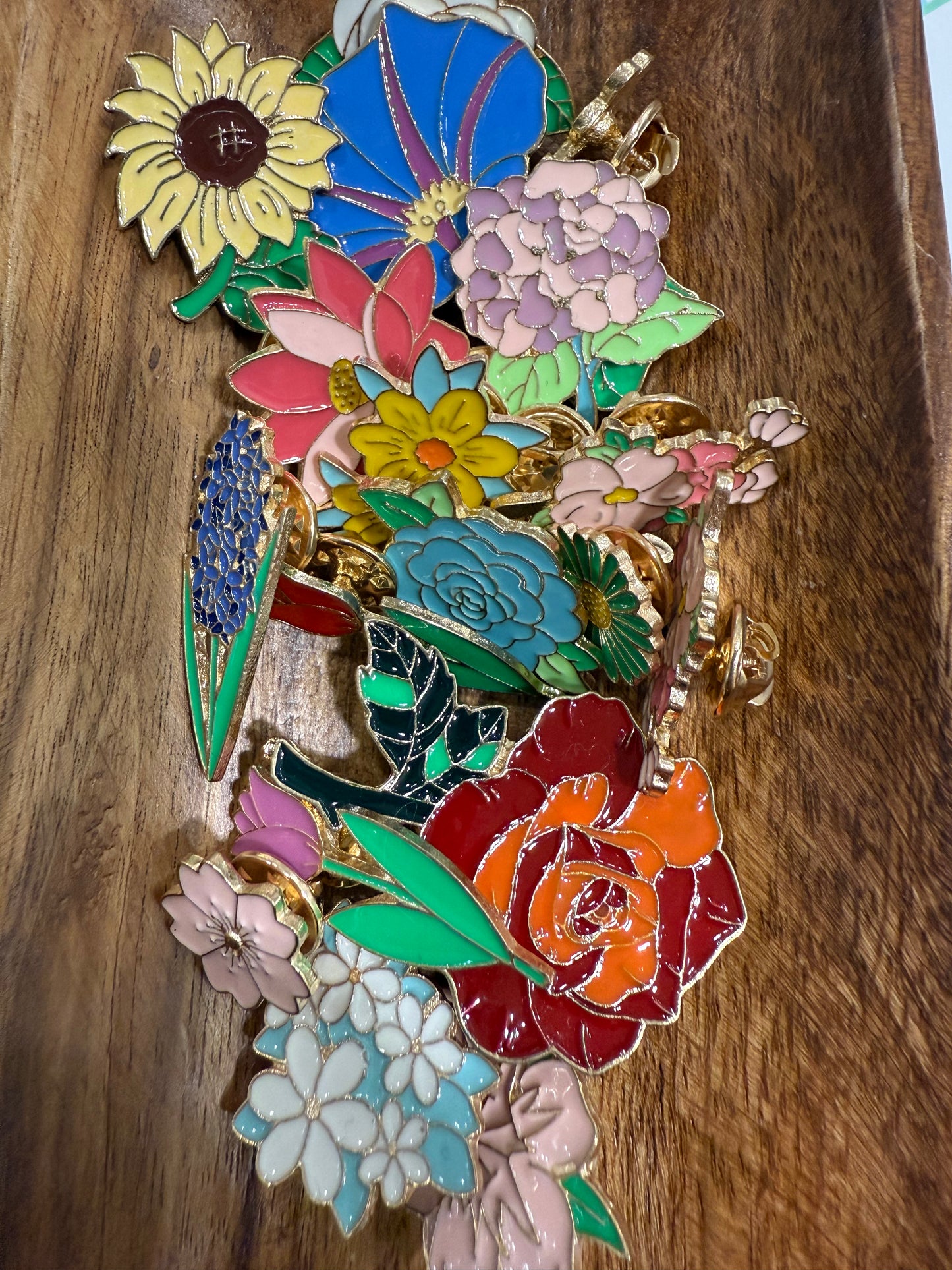 Enamel Flower Pin