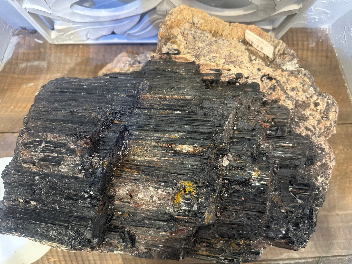 Large Black Tourmaline Chunk With Mica - Brazil