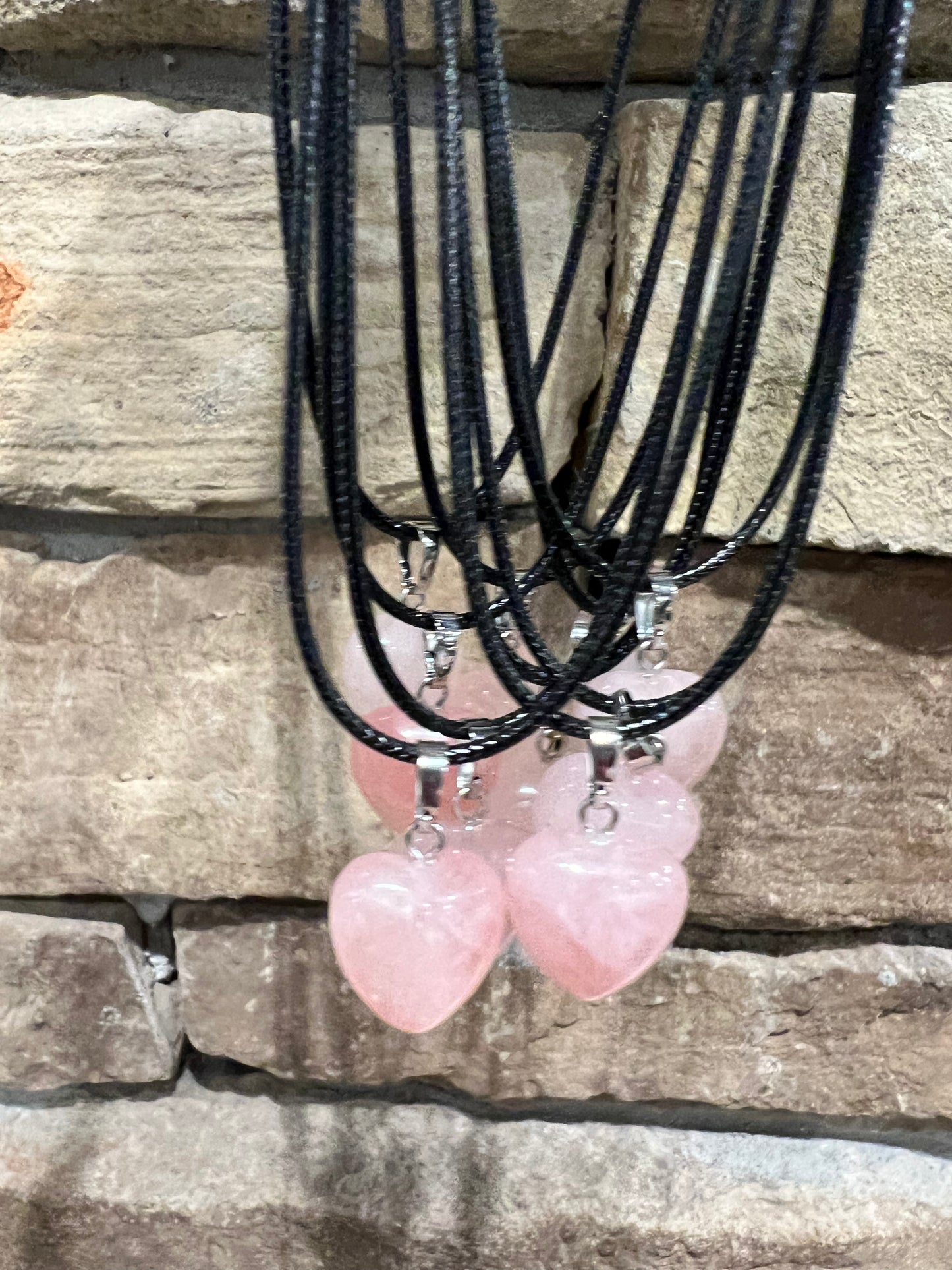 Rose Quartz Heart Necklace