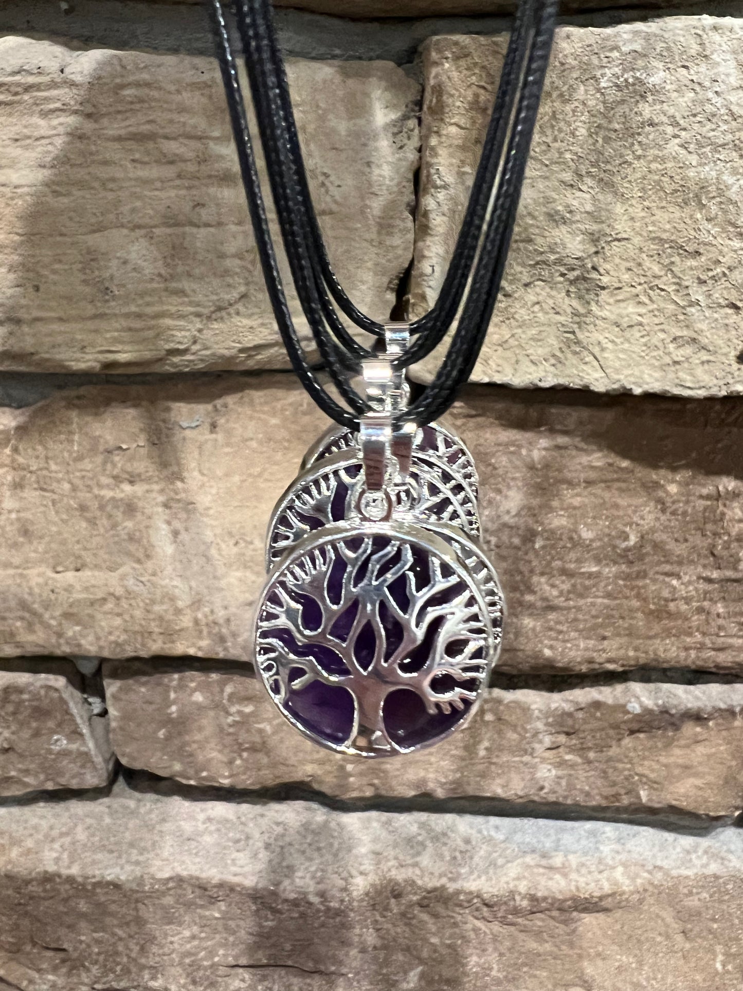 Amethyst Tree Of Life Overlay Necklace