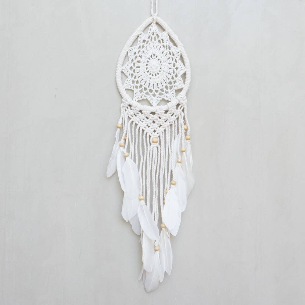 Crochet Macrame Water Drop Dream Catcher Wall Dreamcatcher