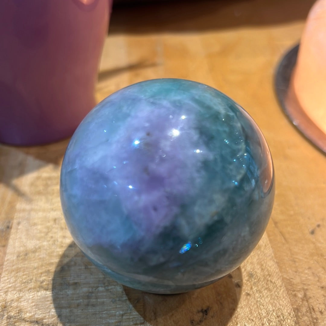 Rainbow Fluorite Sphere