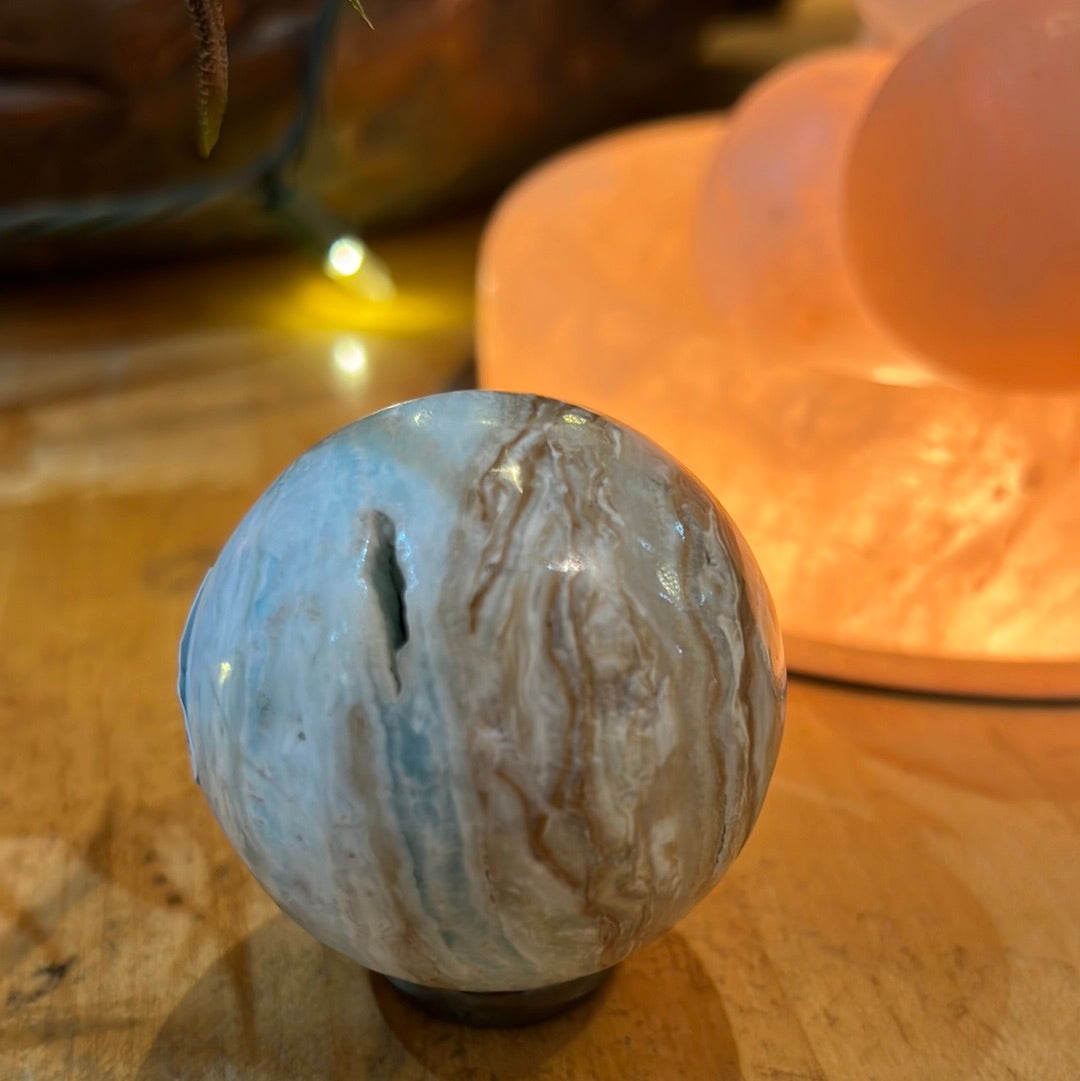 Caribbean Blue Calcite Sphere