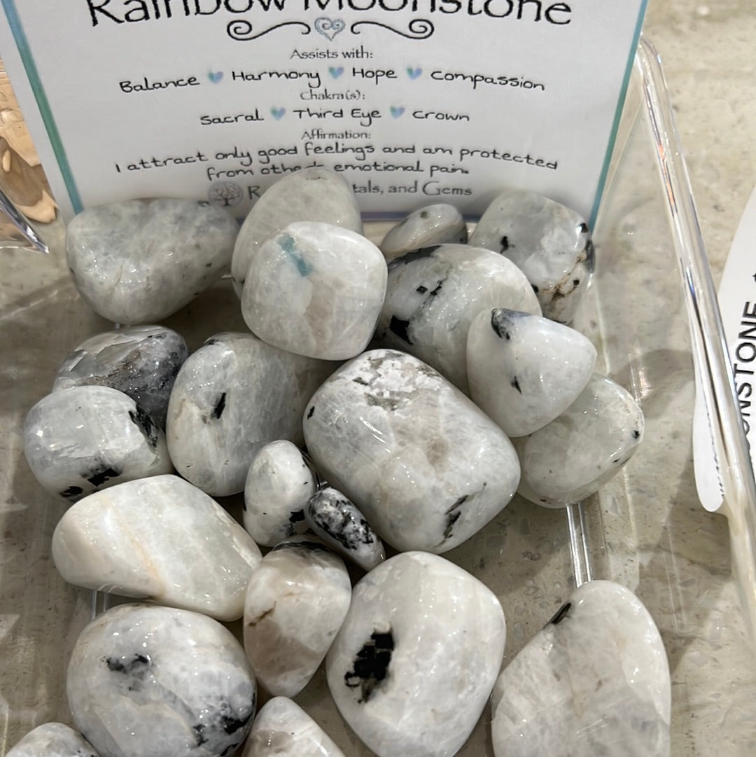 Rainbow Moonstone Tumbles