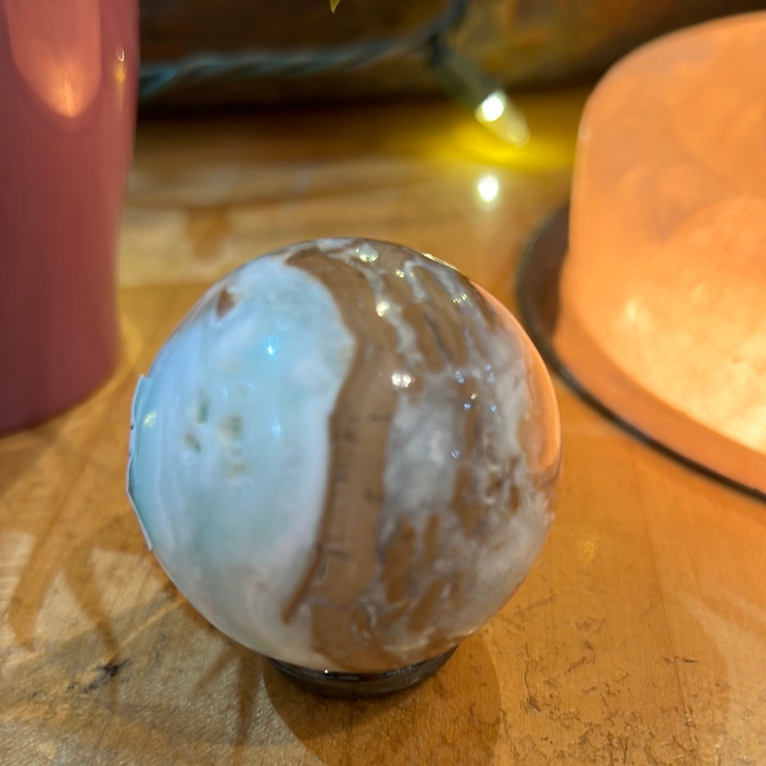 Caribbean Blue Calcite Sphere