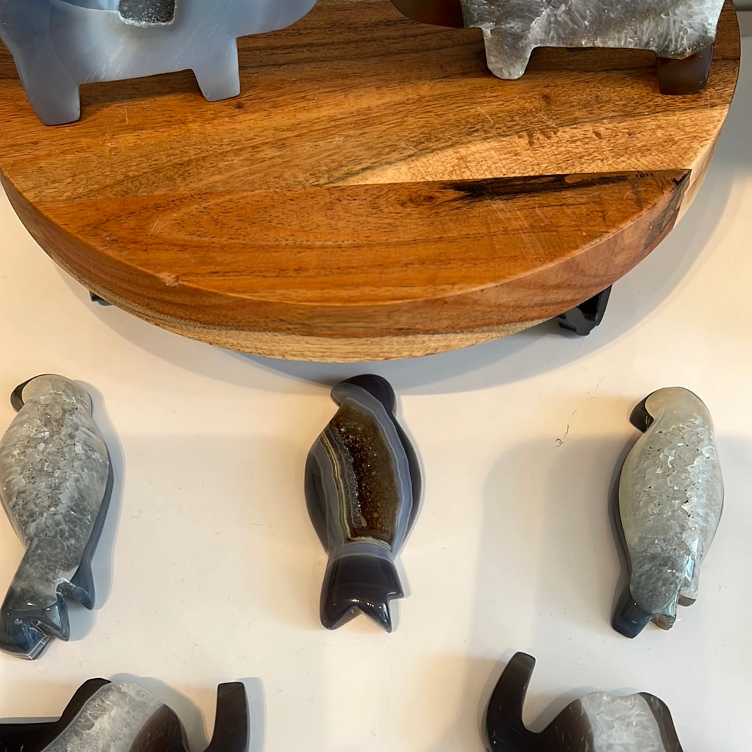 Druzy Agate Birds