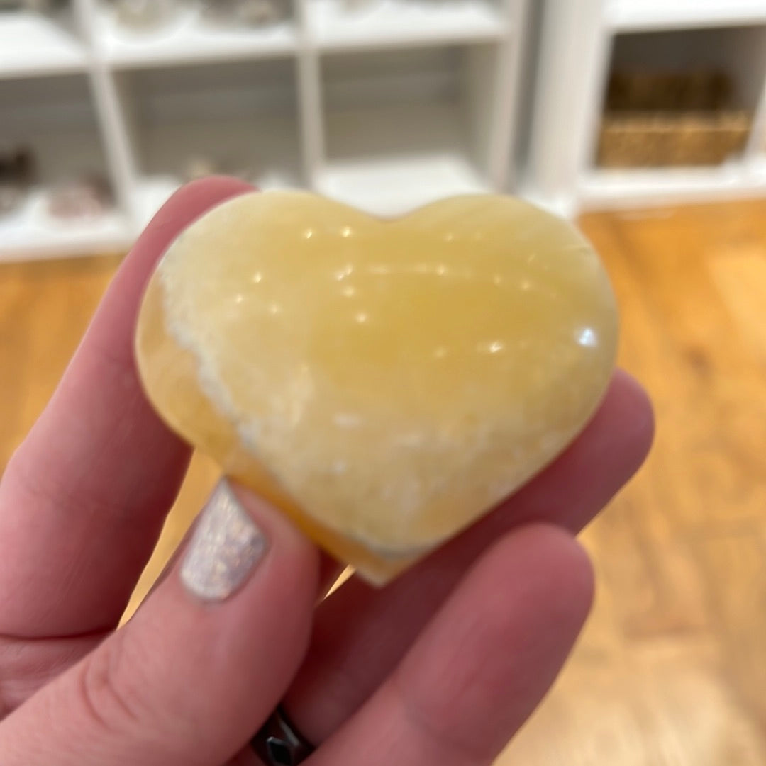 Orange Calcite Heart