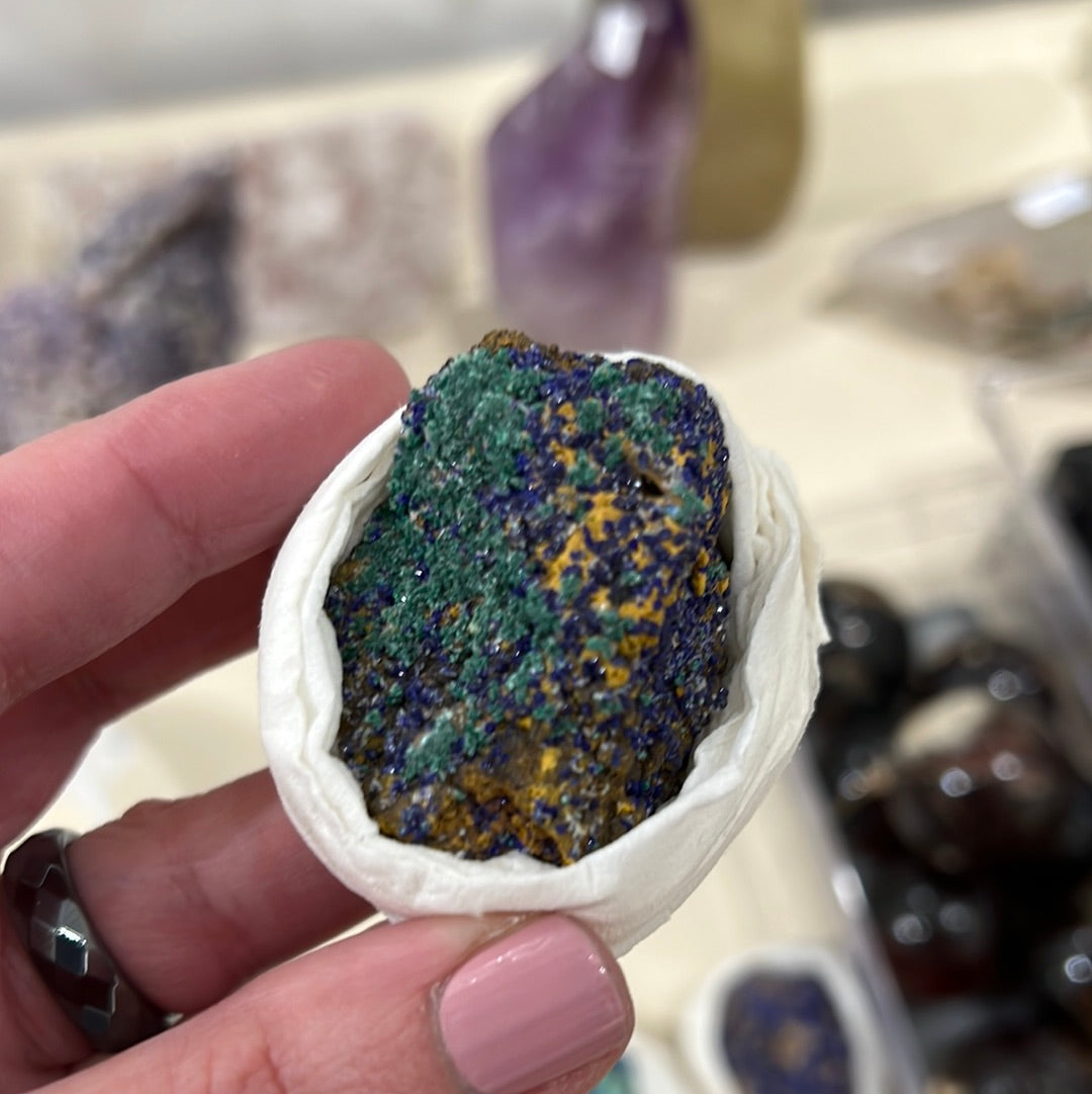 Azurite and Malachite cluster