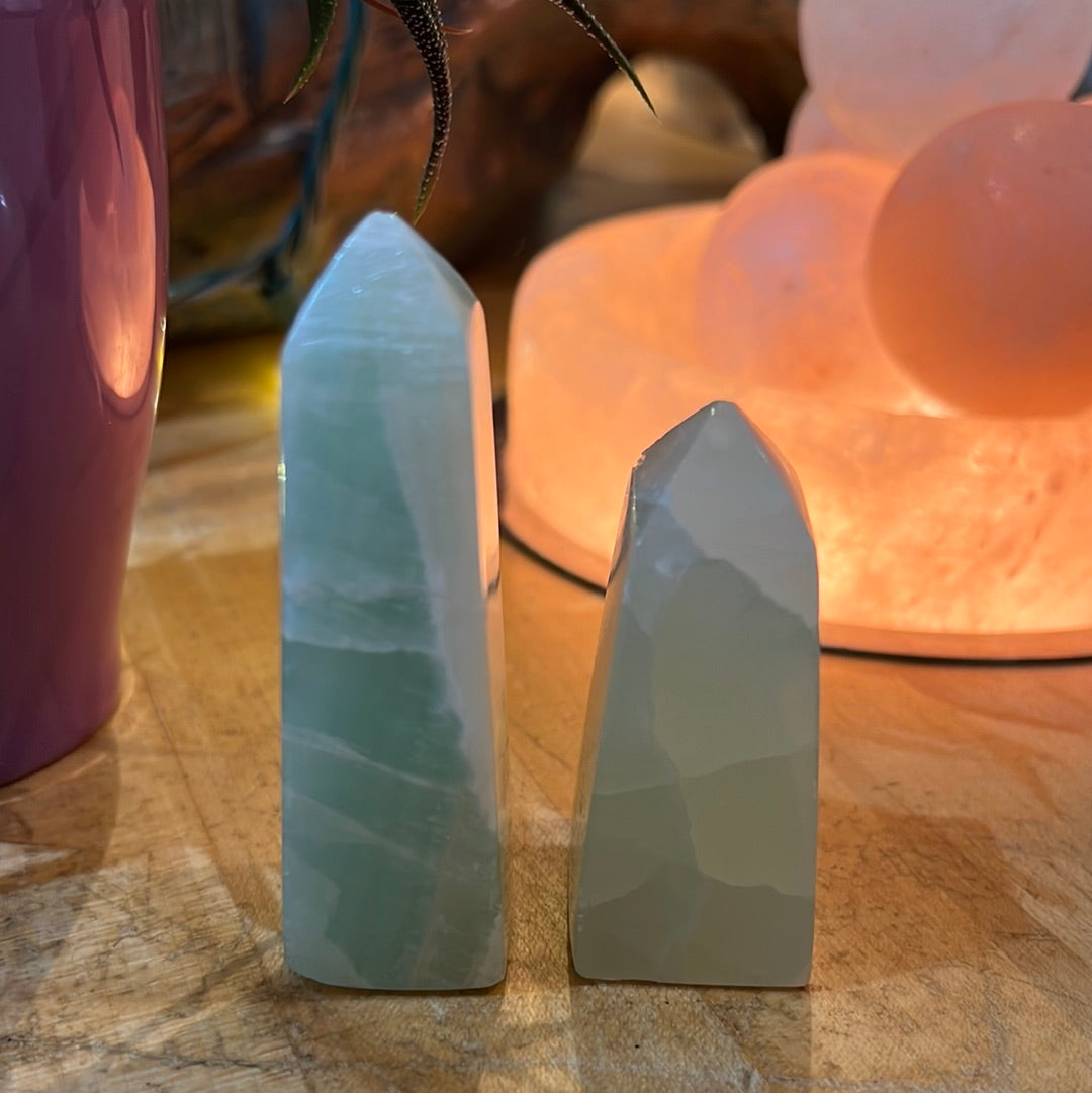 Pistachio Calcite Tower