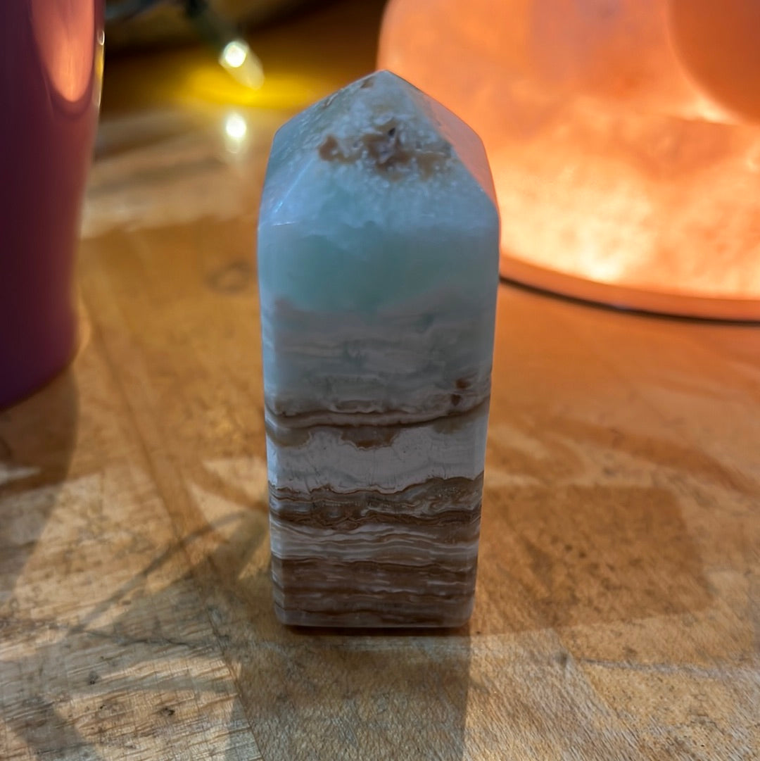 Caribbean Blue Calcite Tower