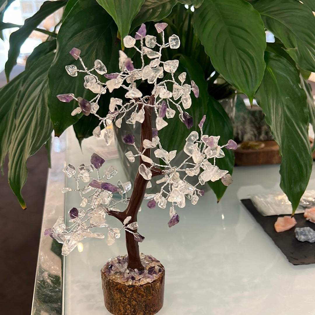 Amethyst And Clear Quartz Gem Tree