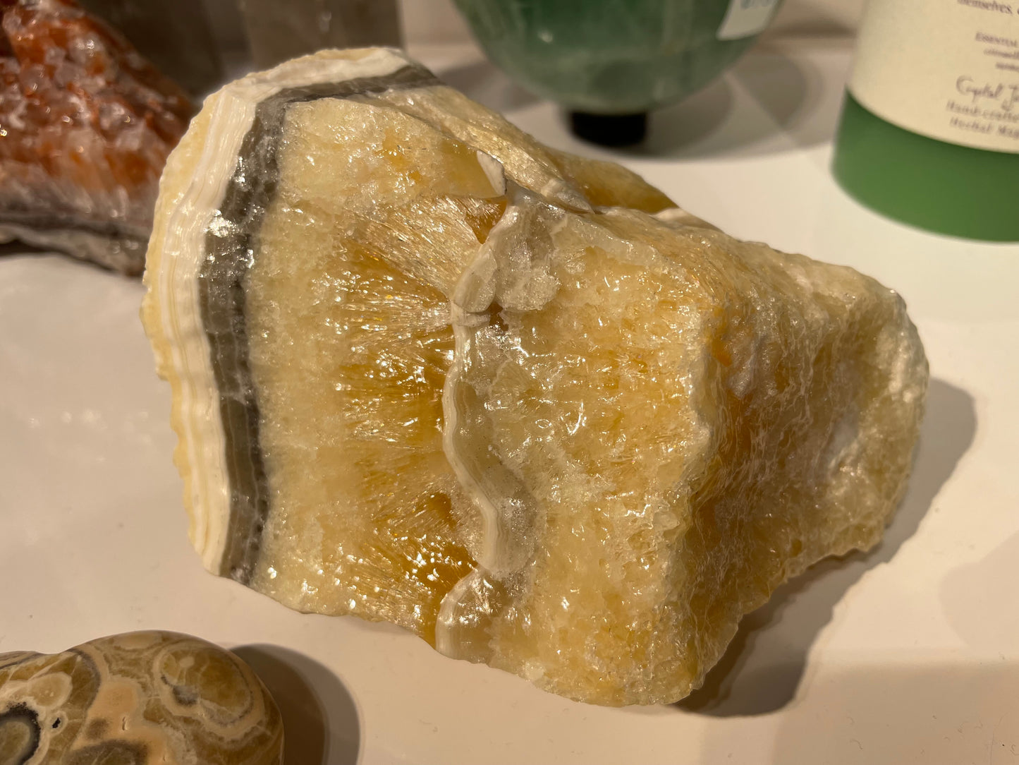 Tri-Color Calcite Large