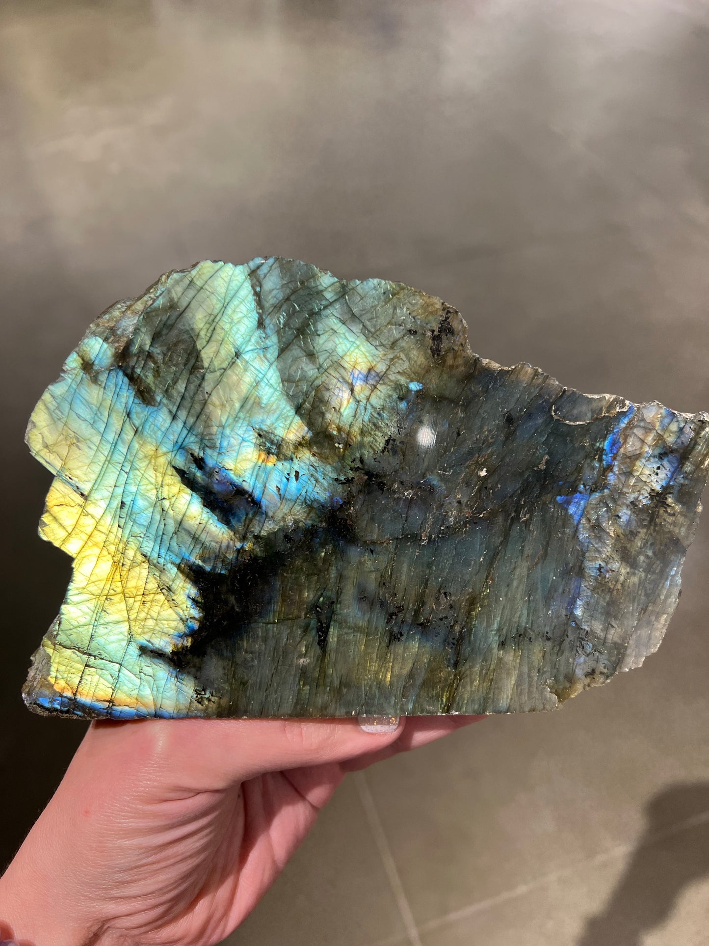 Labradorite Half Polished