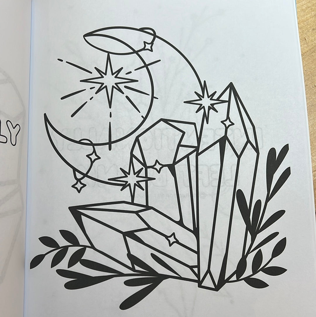 Crystals & Gemstones Coloring Book