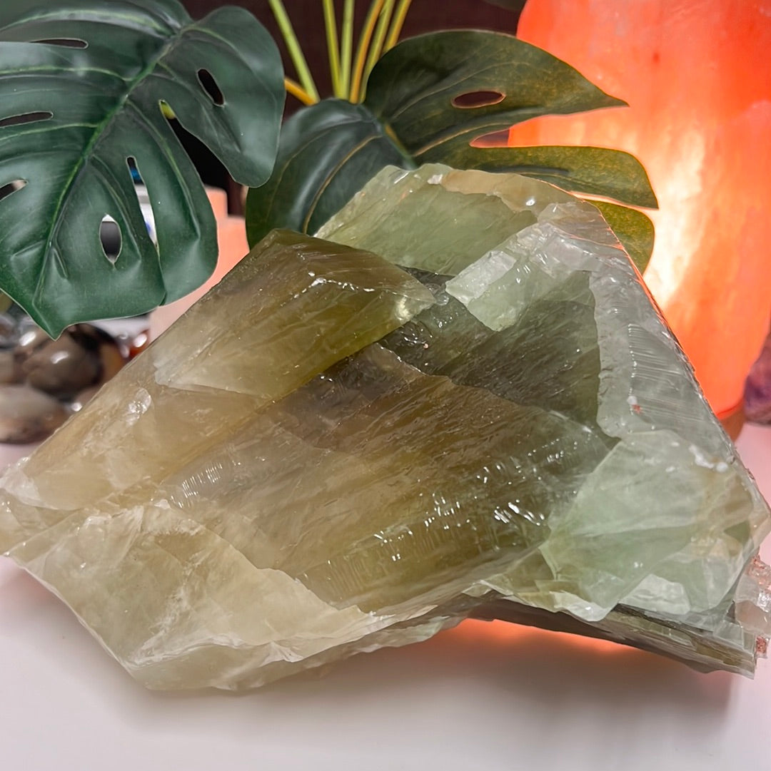 Green Calcite Chunk