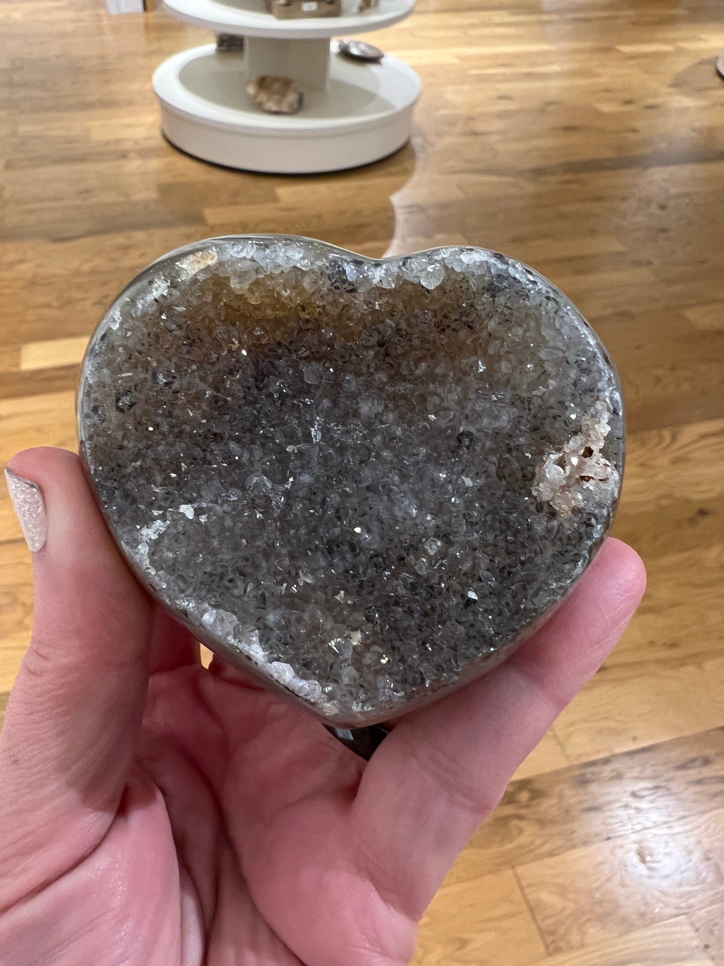 Druzy Agate Geode Heart