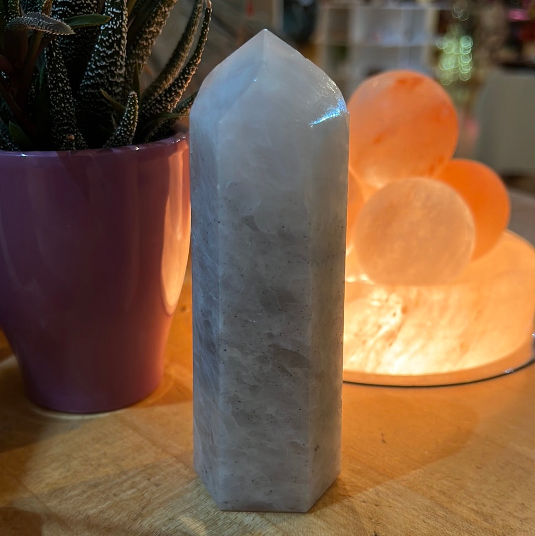 Blue Calcite Tower From Brazil