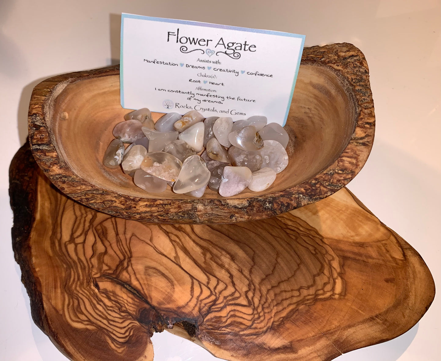 Flower Agate Tumble