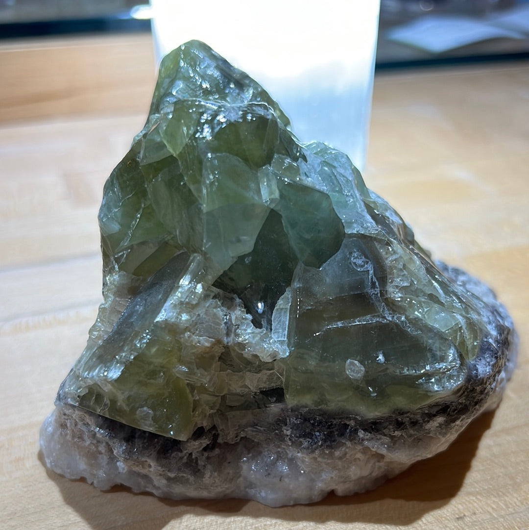 Green Calcite Chunk Display Piece