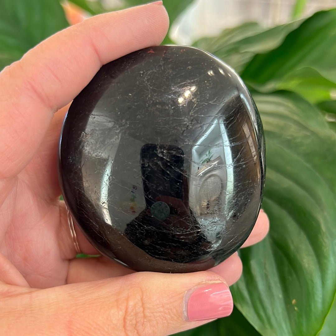 Black Tourmaline Palm Stone