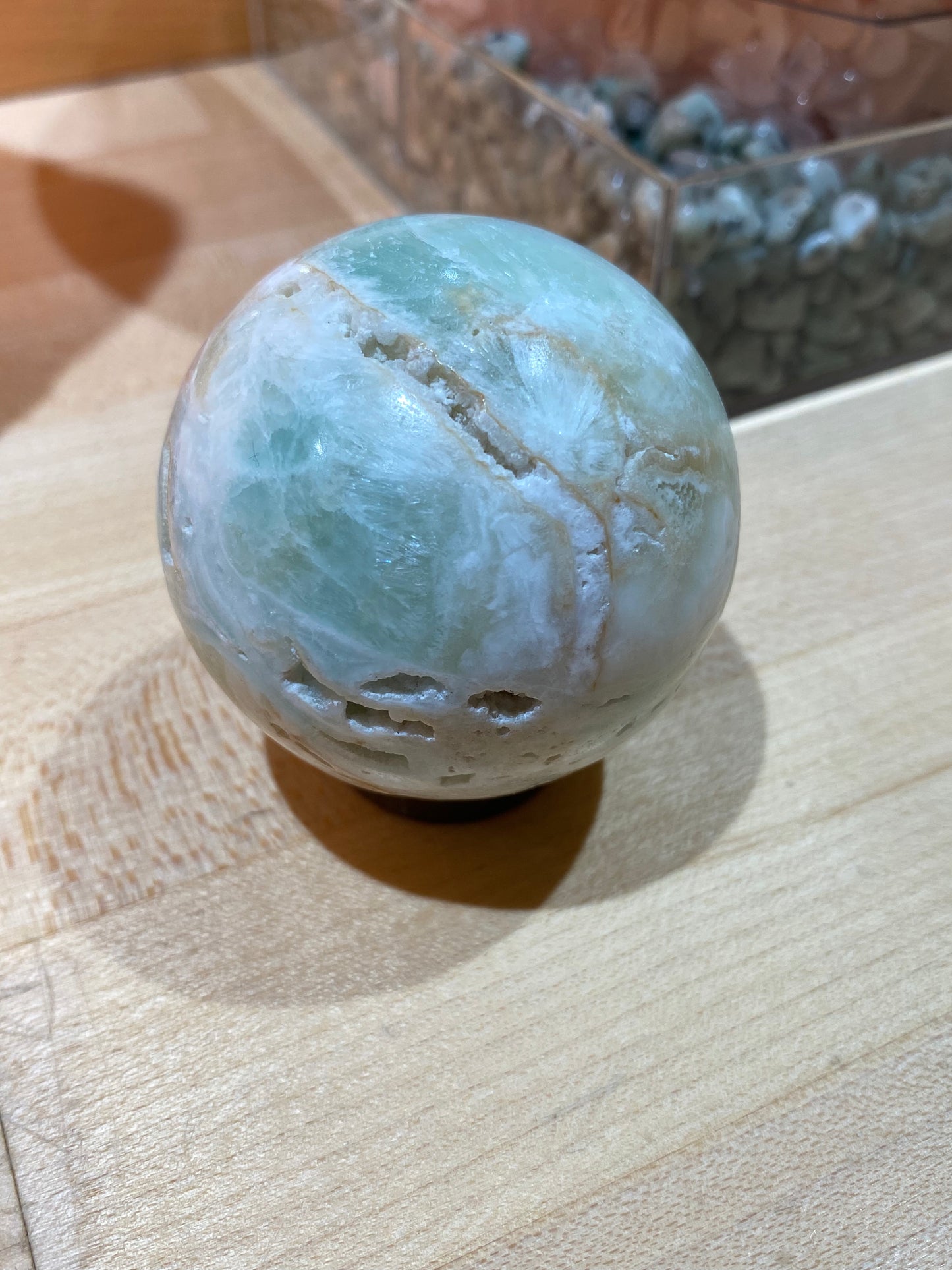 Caribbean Blue Calcite Sphere