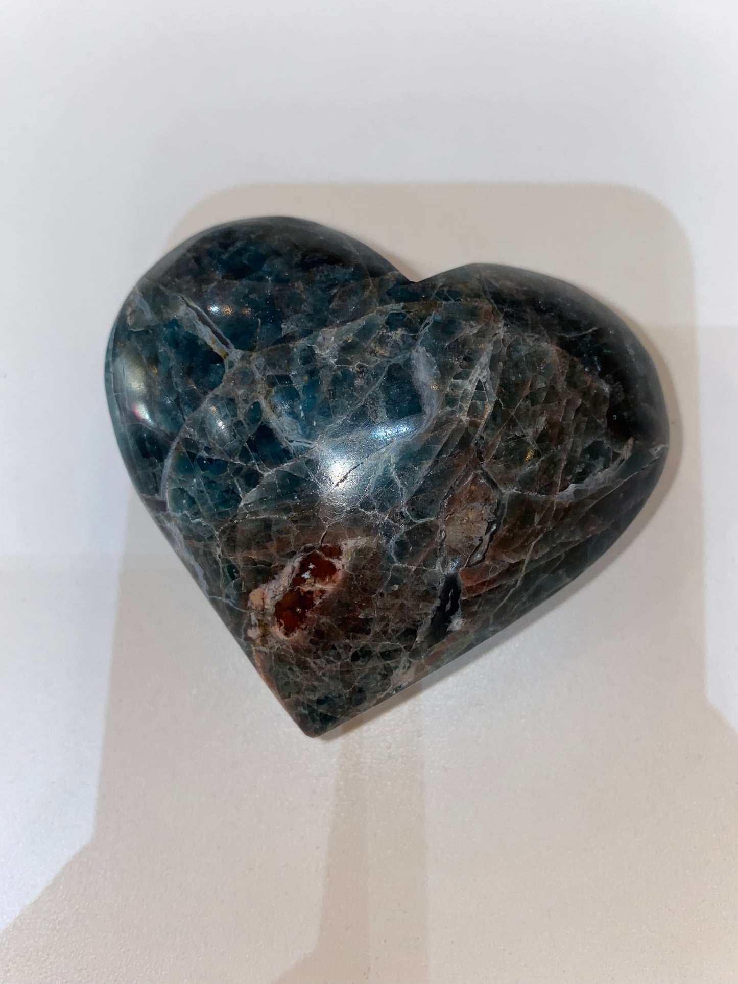 Blue Apatite Heart