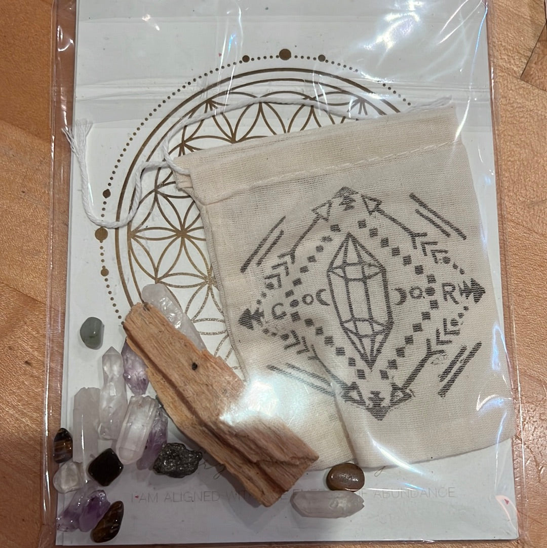 Abundance And Prosperity Crystal Grid Set