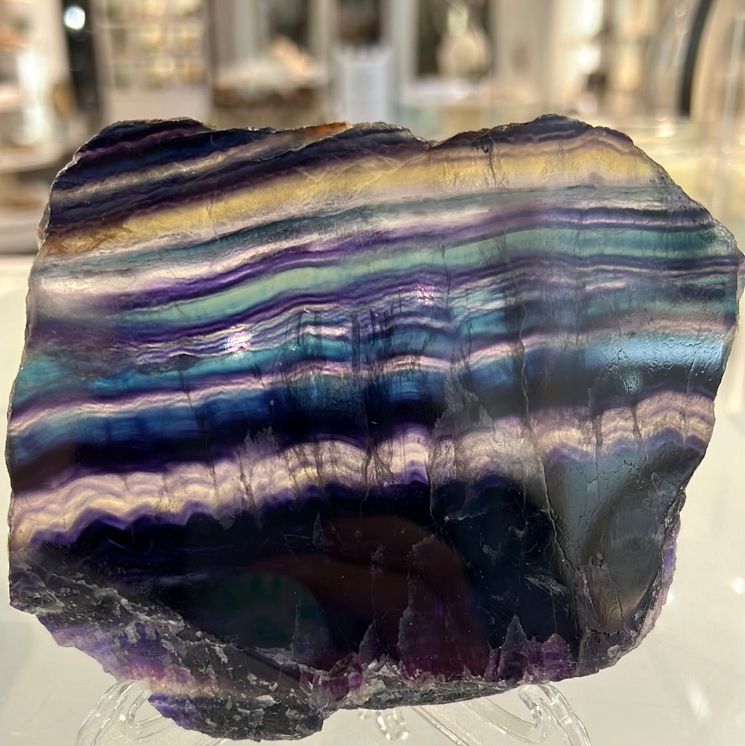 Rainbow Fluorite Slab