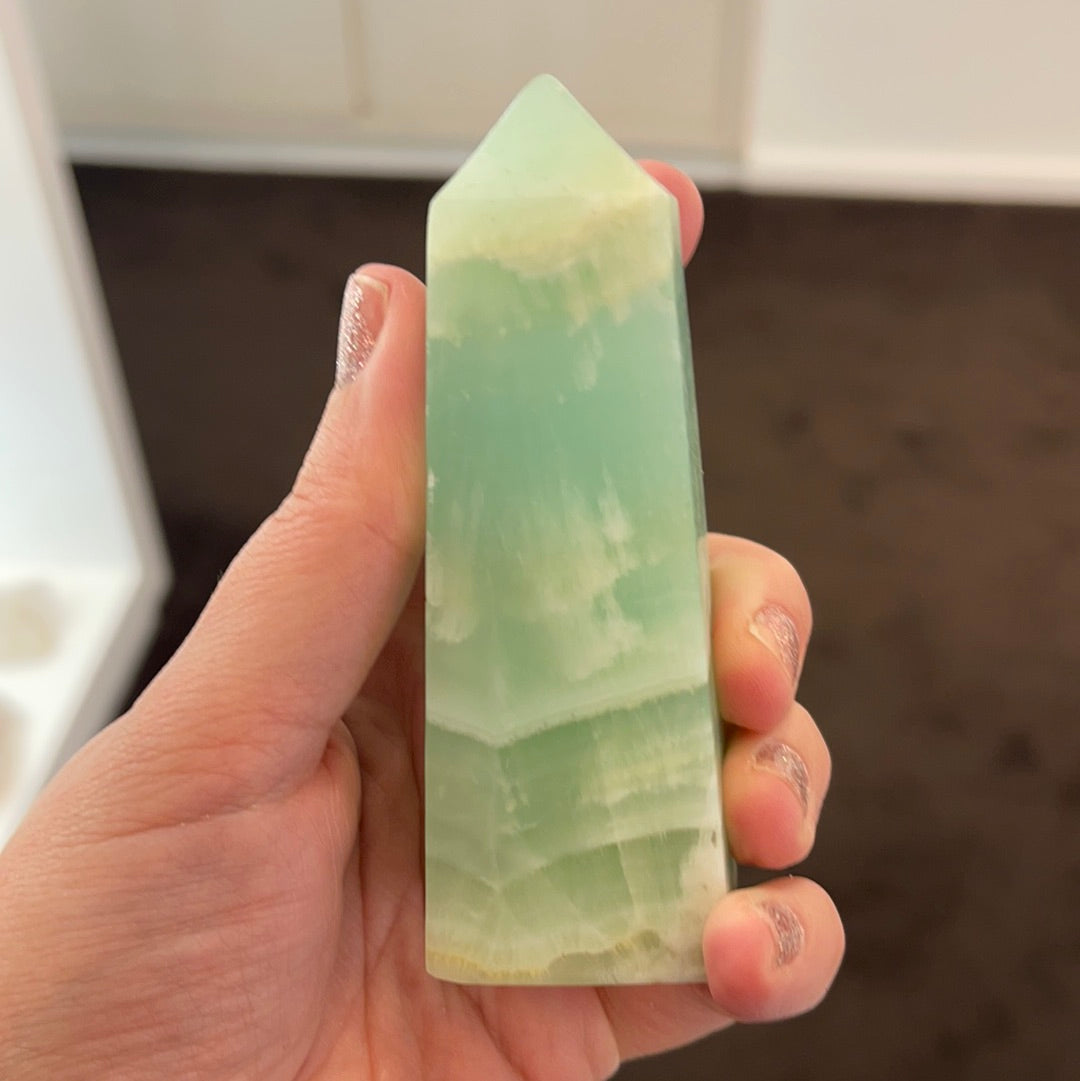 Pistachio Calcite Tower