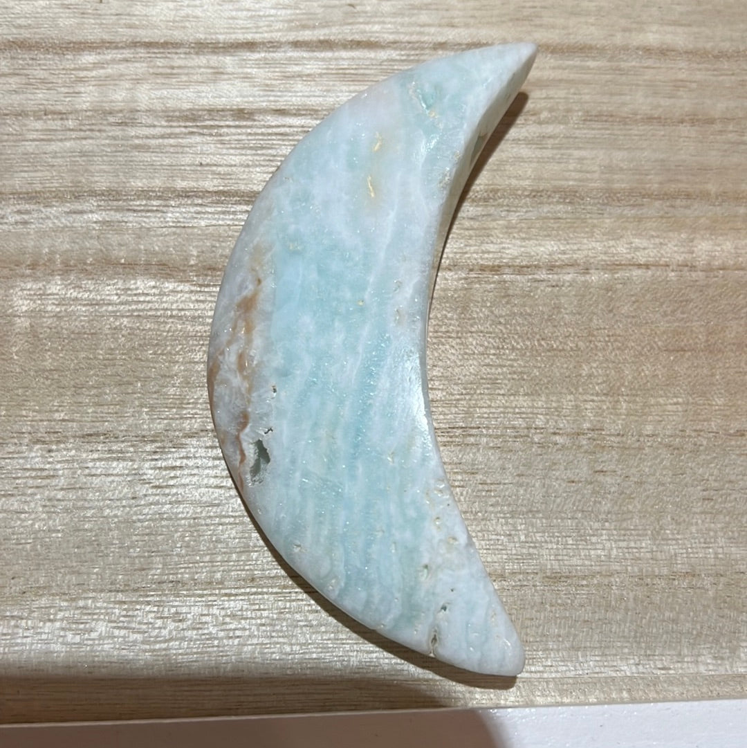 Caribbean Blue Calcite Moon