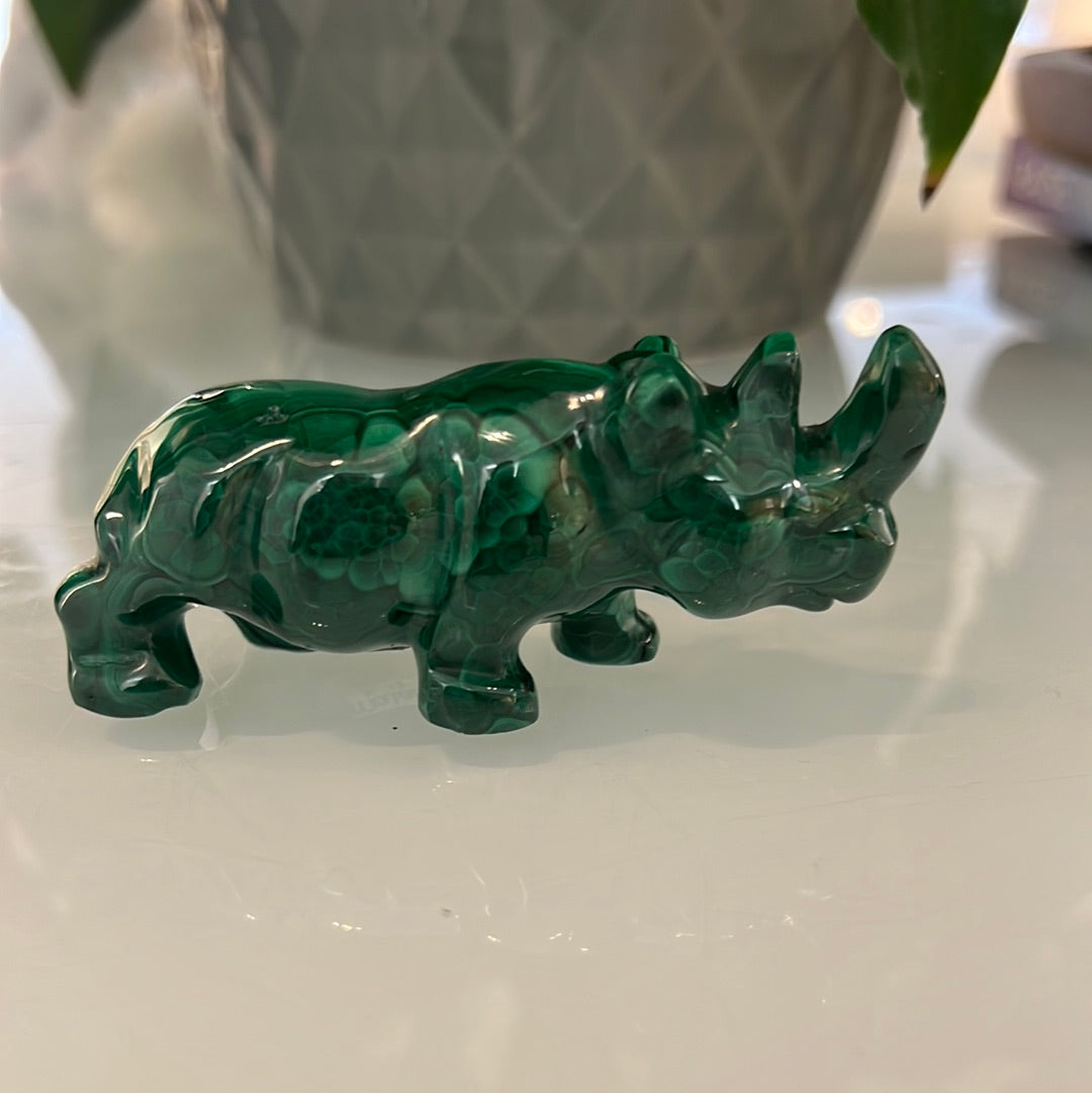Malachite Rhino (smaller)