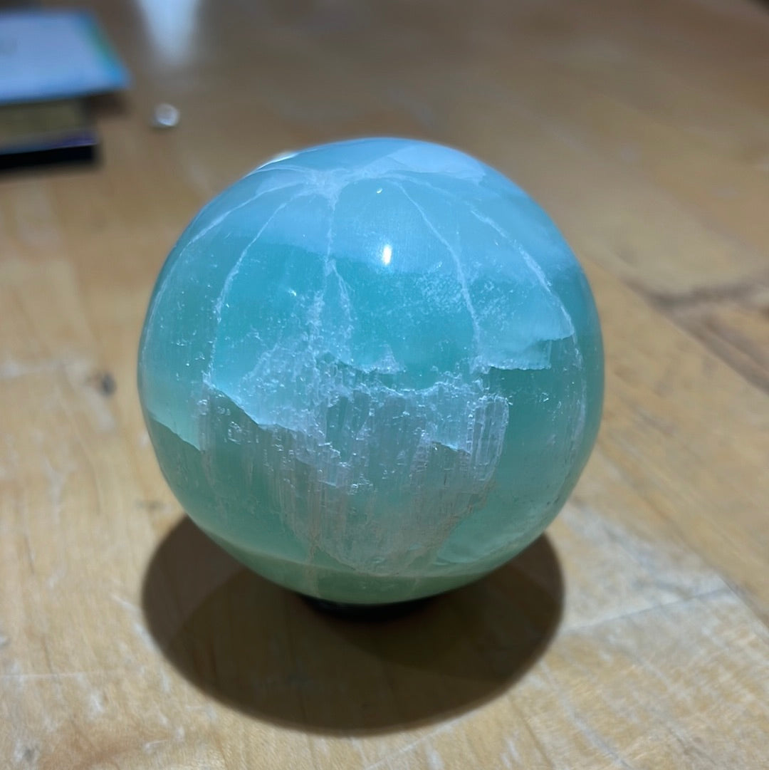 Pistachio Calcite Sphere