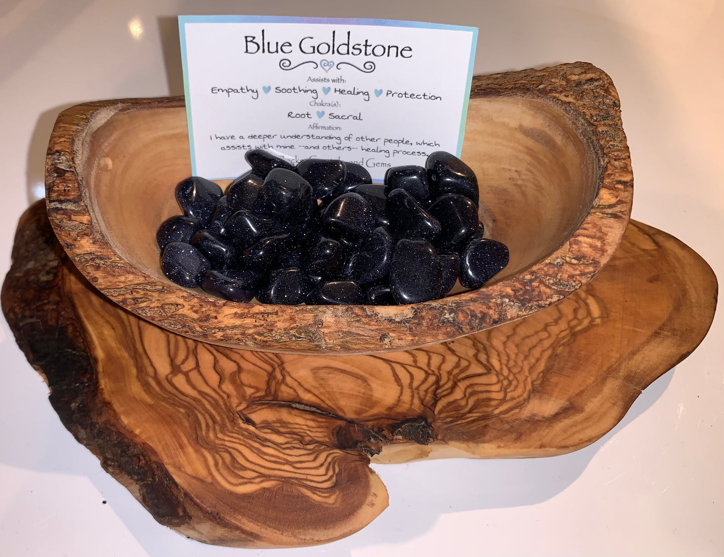 Blue Gold Stone Tumble