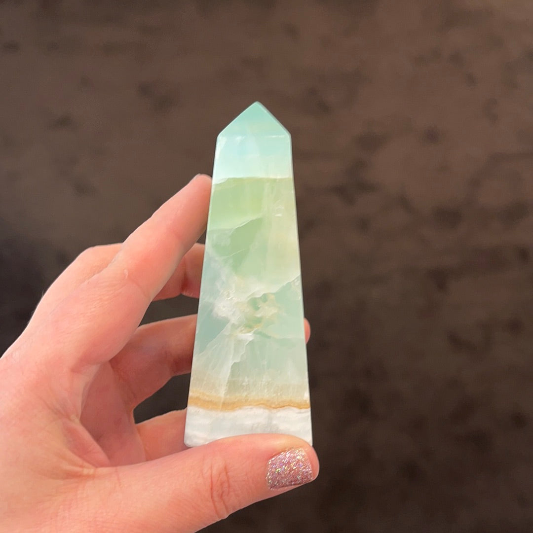 Caribbean Blue Calcite Tower