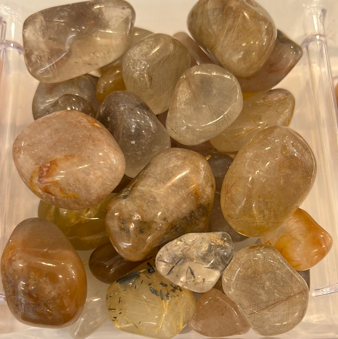 Rutilated Quartz Tumbles