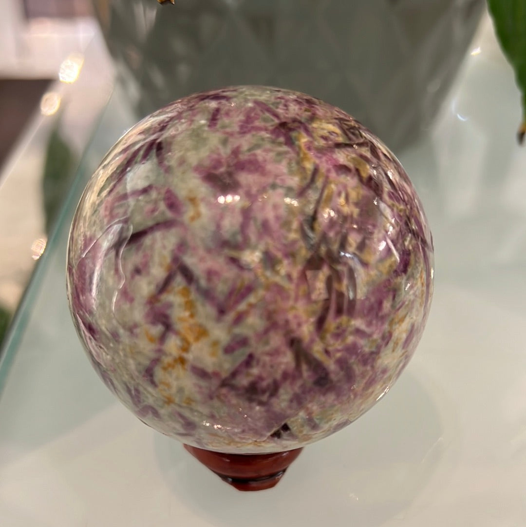 Ruby In Fuchsite Sphere