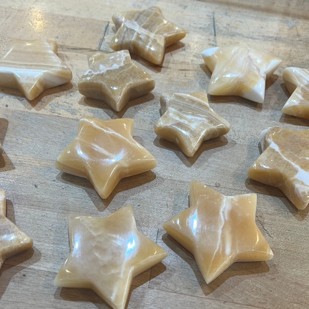 Orange Calcite Star