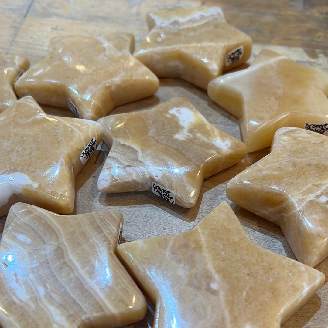 Orange Calcite Star