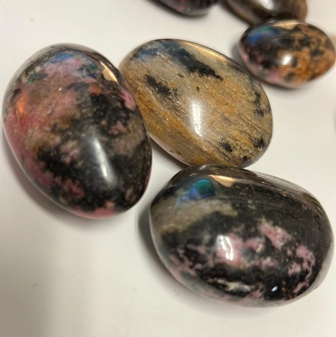 Rhodonite Palm Stone