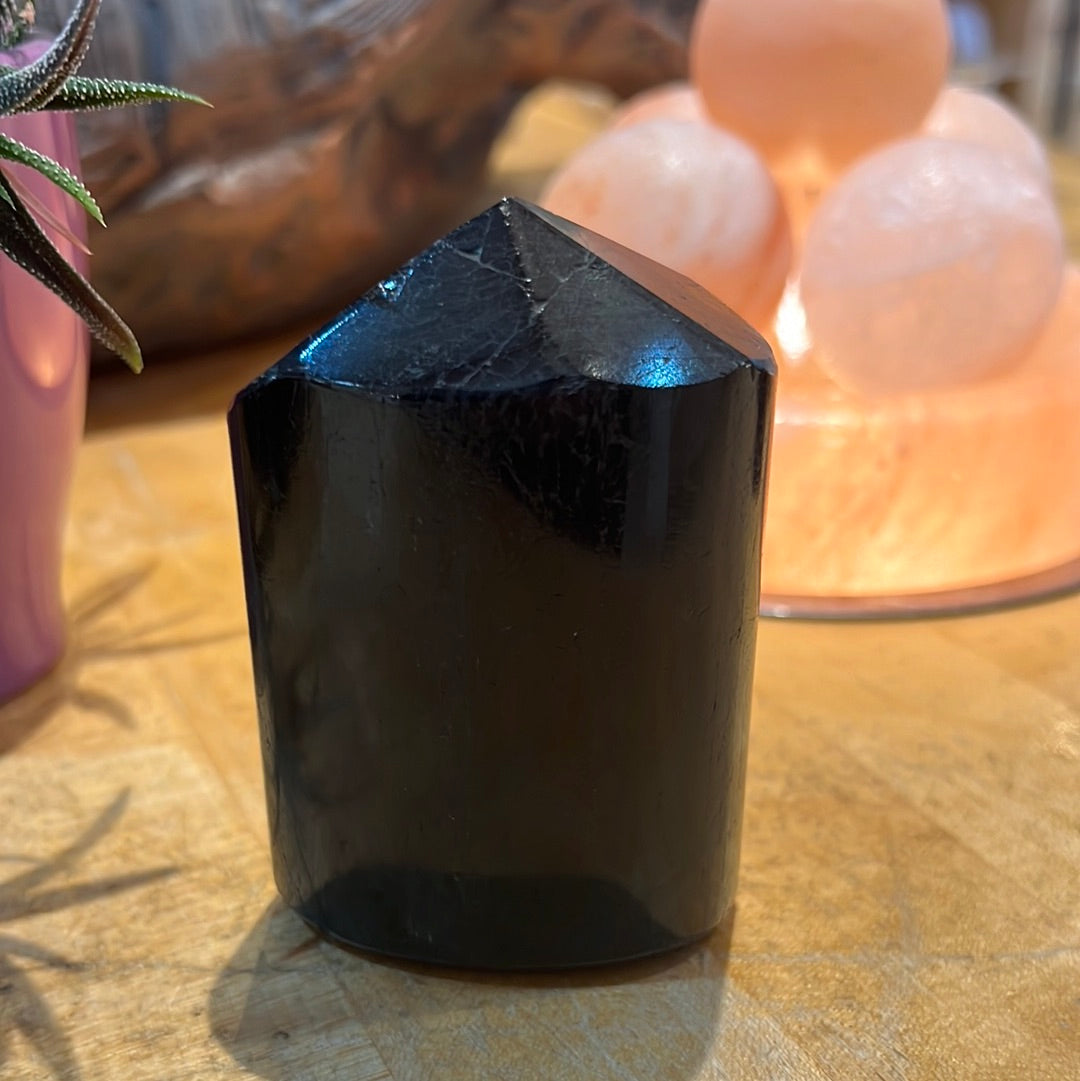 Black Tourmaline Rounded Tower