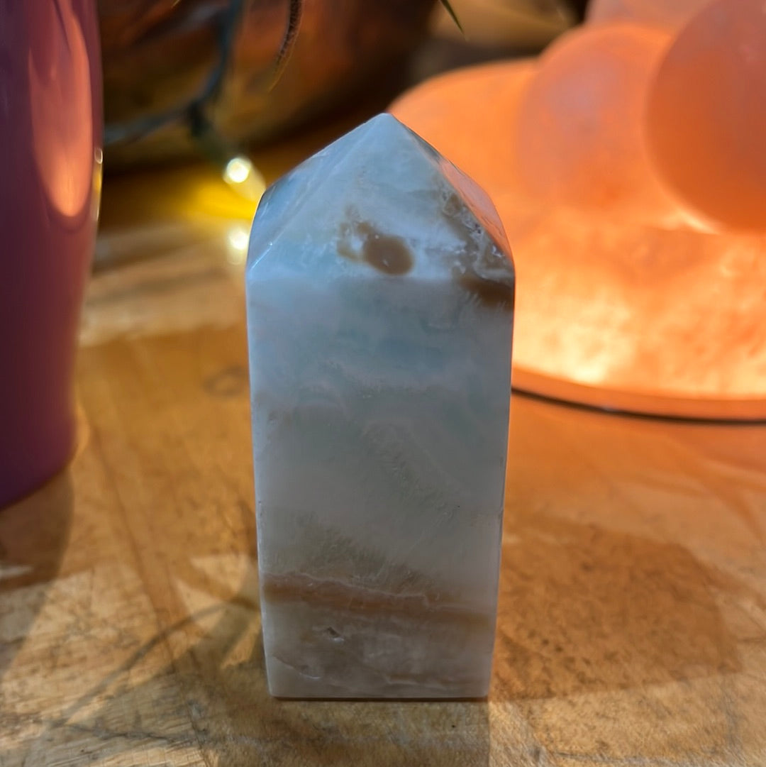 Caribbean Blue Calcite Tower