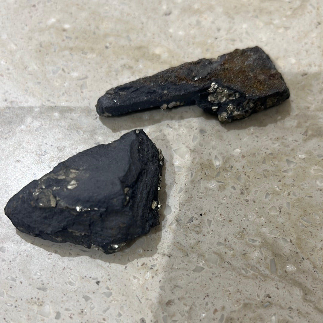 Shungite With Pyrite