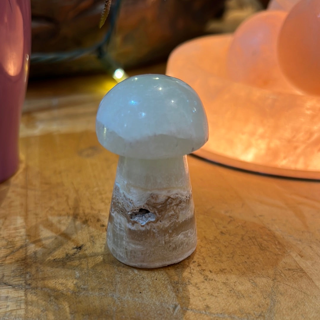 Caribbean Blue Calcite Mushroom